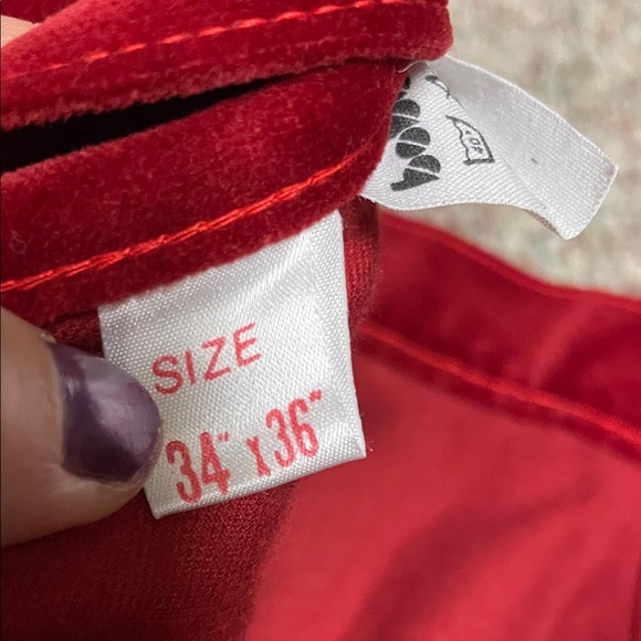 Vintage 70s velvet “bobos” Red wide leg high rise Pants in new condition - Picture 4 of 10